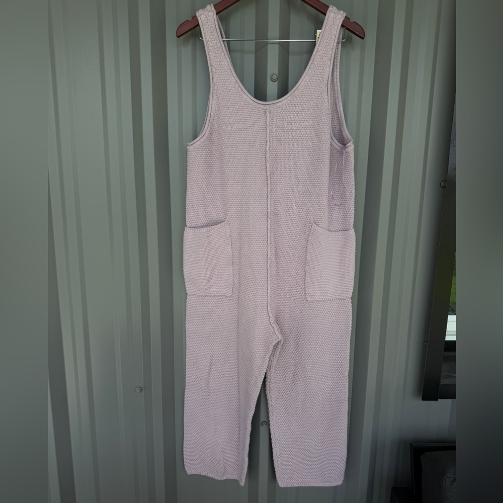 Free People Beach Knit Jumpsuit in Light Purple